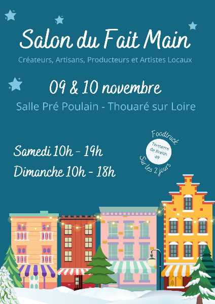 Affiche Salon du Fait Main du collectif Les Créas sur Loire